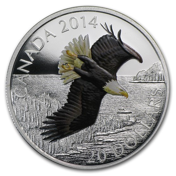 2014 Canada 1 oz Silver $20 Soaring Bald Eagle 2014 Canada 1 oz Silver $20 Soaring Bald Eagle
